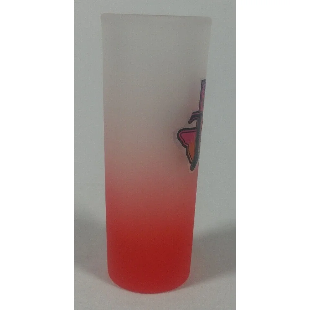 NEW Billy Bob's Texas Frosted Red Fade Shot Glass 4